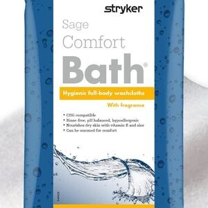 Sage Comfort Bath Disposable Washcloths - Blue